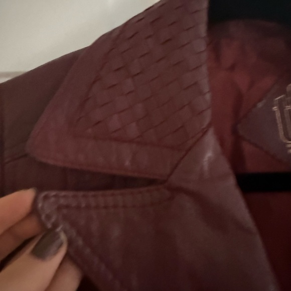 Vintage Maroon Leather Jacket - Picture 4 of 6